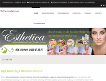 Tablet Screenshot of esthetica-ninove.be